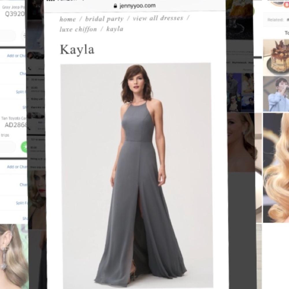 Jenny Yoo Dress, Kayla style, Earl Grey, size 10